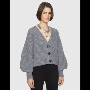 NWT!! Rebecca Minkoff - Zoya button crop cardigan